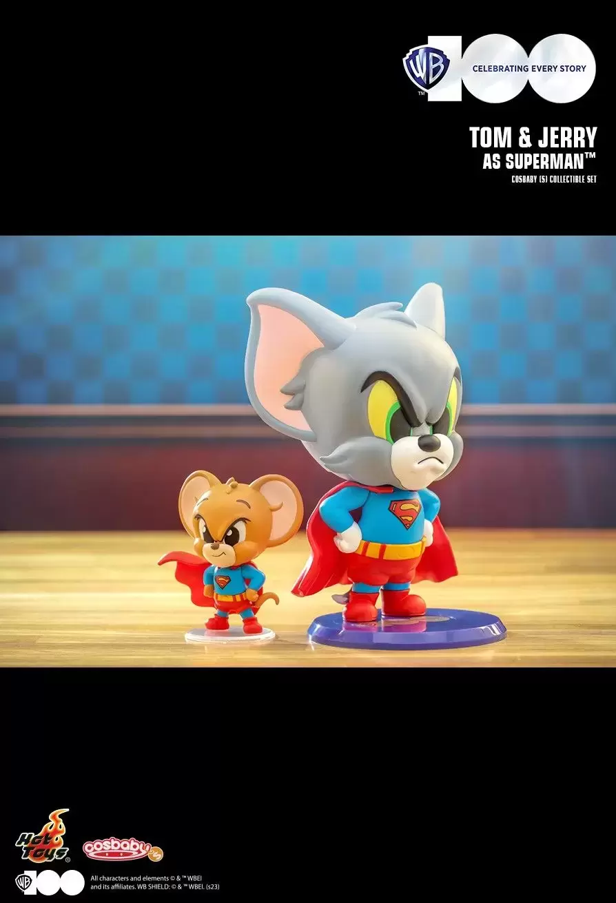 Cosbaby Figures - Tom & Jerry as Superman