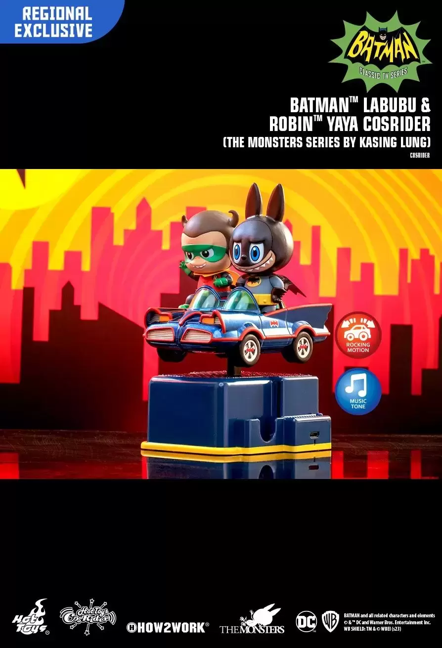 Cosrider - Batman Labubu & Robin Yaya The Monsters Series By Kasing Lung