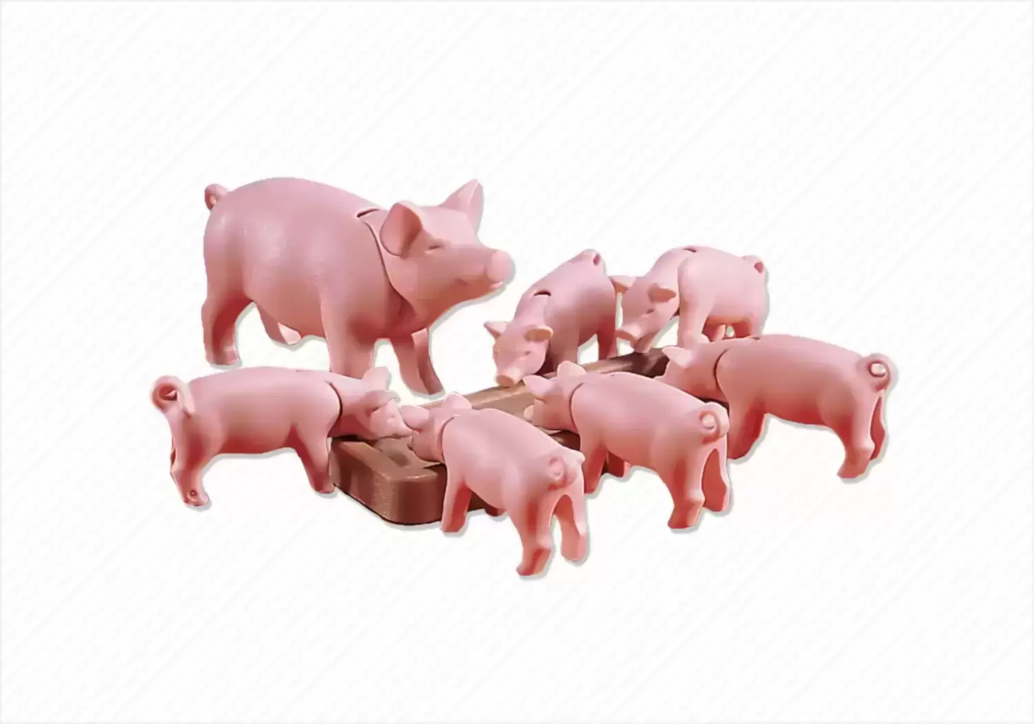 Plamobil Animal Sets - Pig and 6 Piglets