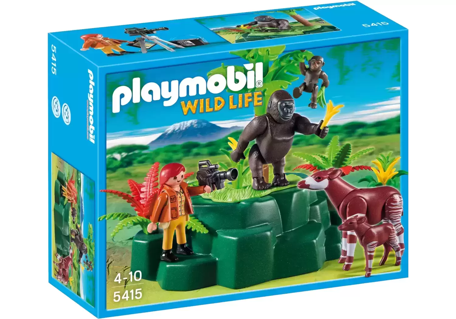 Playmobil Aventuriers - Gorilles et Okapis avec végétation