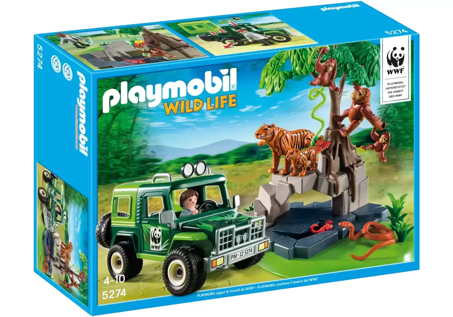 Playmobil Aventuriers - WWF - Véhicule d\'exploration avec animaux de la jungle