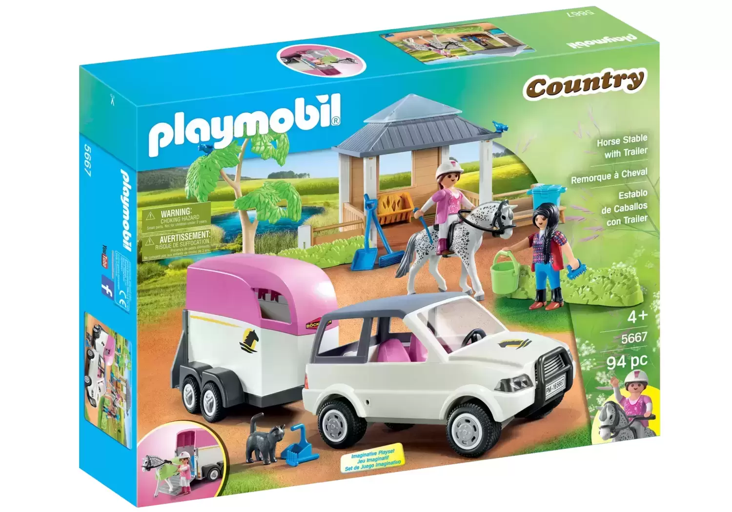 Playmobil Horse Riding - Horse stable with trailer