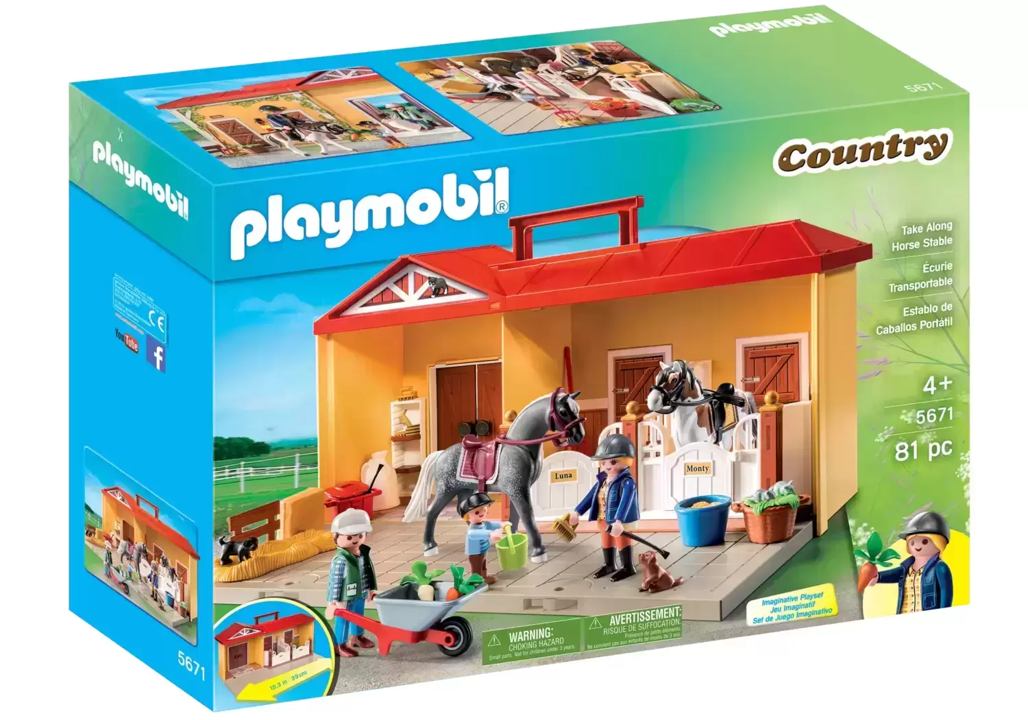 Playmobil Horse Riding - Take Along Horse Stable