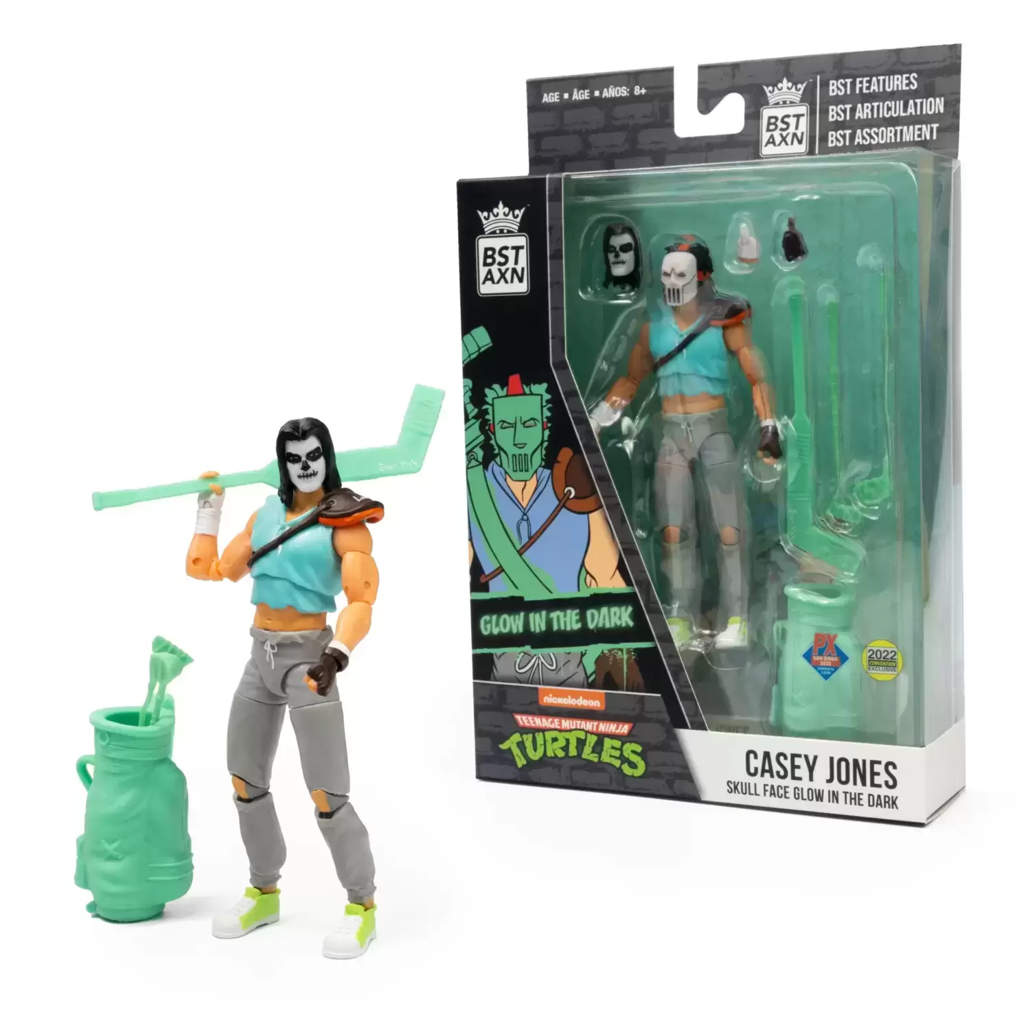 BST AXN - TMNT - Casey Jones (Skull Face & Glow-in-the-Dark)