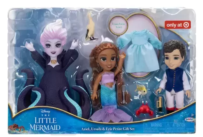 The Little Mermaid - Ariel, Ursula & Eric Petite Doll Gift Set