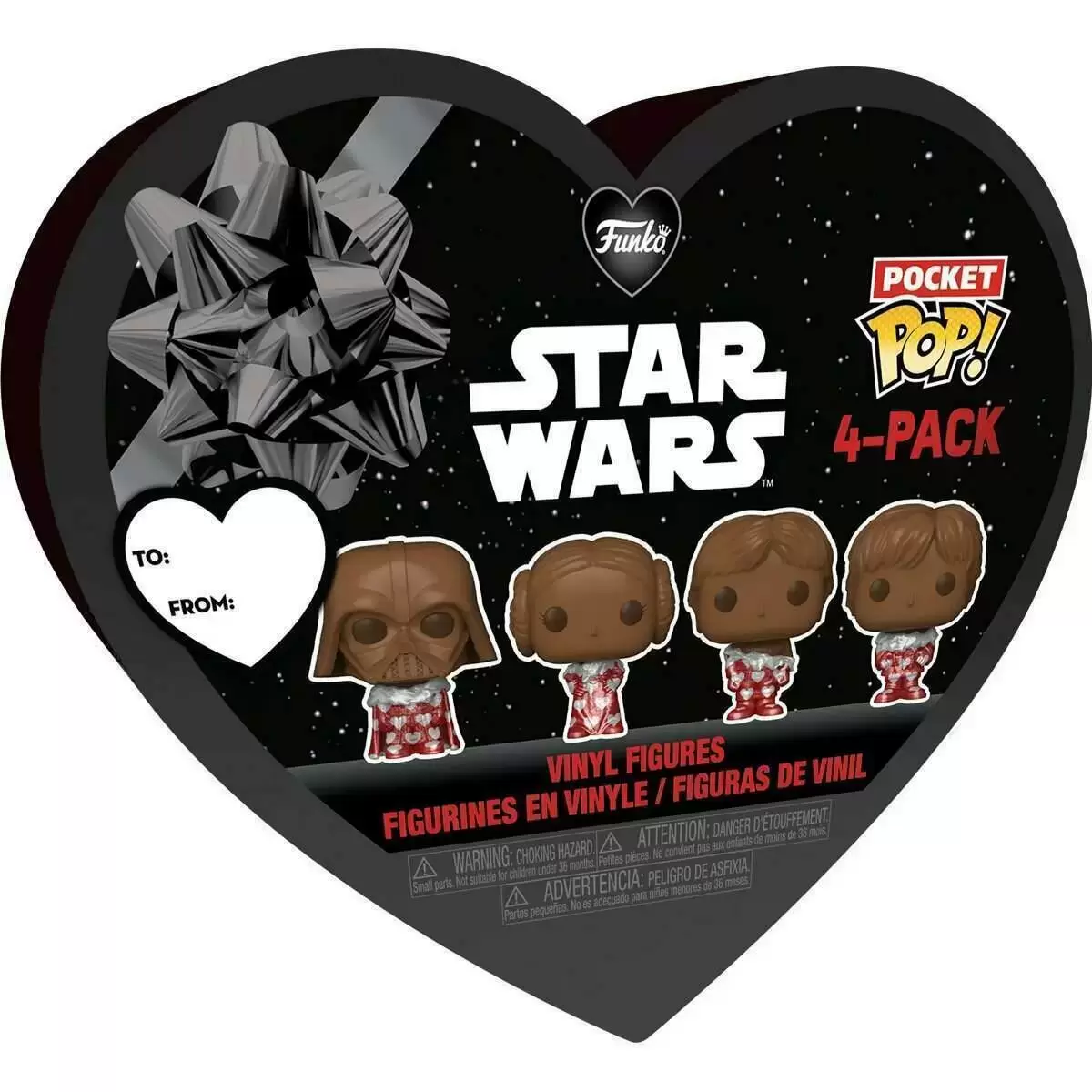Pocket Pop! and Pop Minis! - Star Wars - Darth Vader, Princess Leia, Han Solo & Luke Skywalker 4 PAck