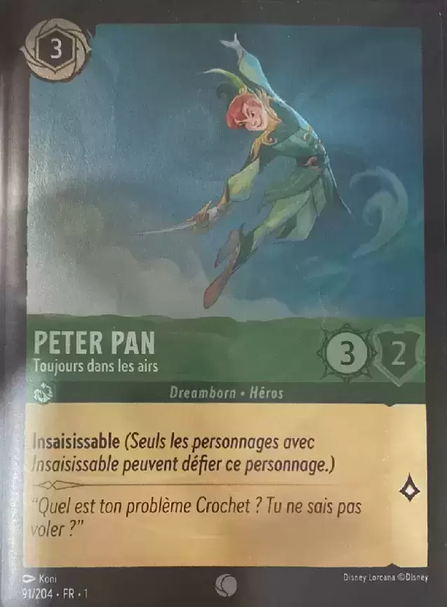Premier chapitre - Peter Pan - Toujours dans les airs - Brillante