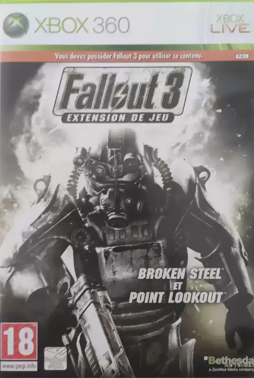 XBOX 360 Games - Fallout 3 : Extension de jeu Broken Steel et Point Lookout