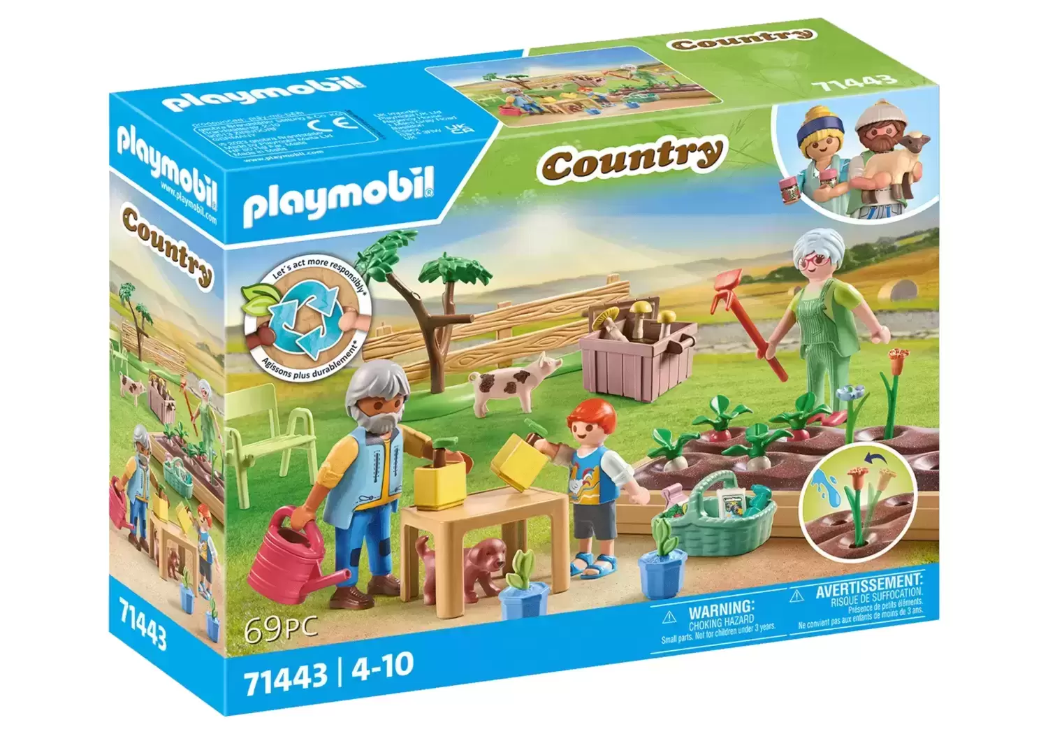 Playmobil Farmers - Idyllic vegetable garden with grandparents