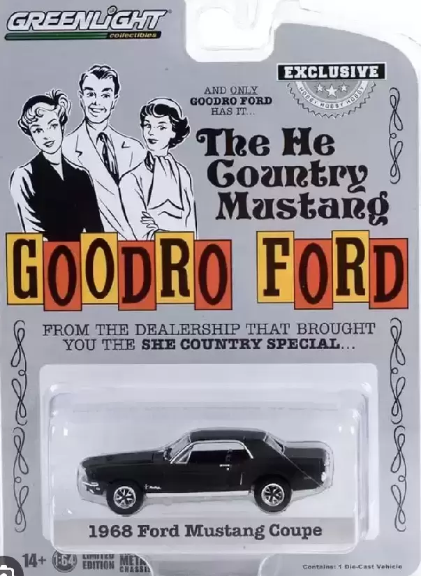GreenLight Collectibles - The He Country Mustang -goodro Ford - 1968 Ford Mustang Coupé