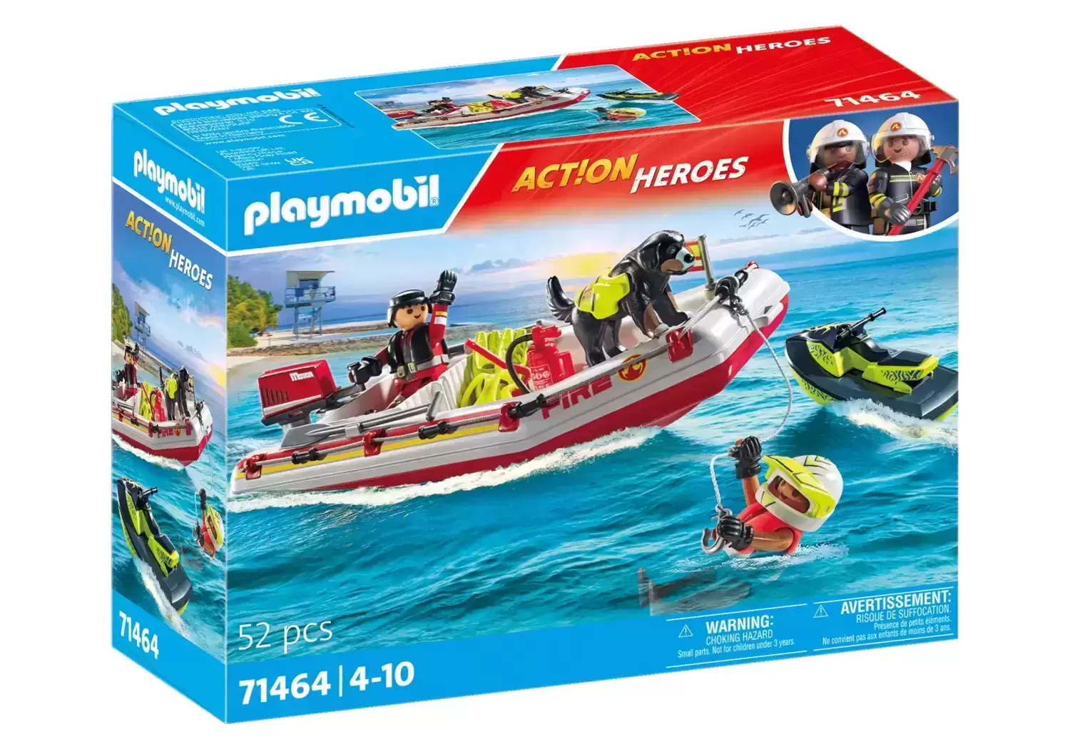 Playmobil Firemen - Fireboat with Aqua Scooter