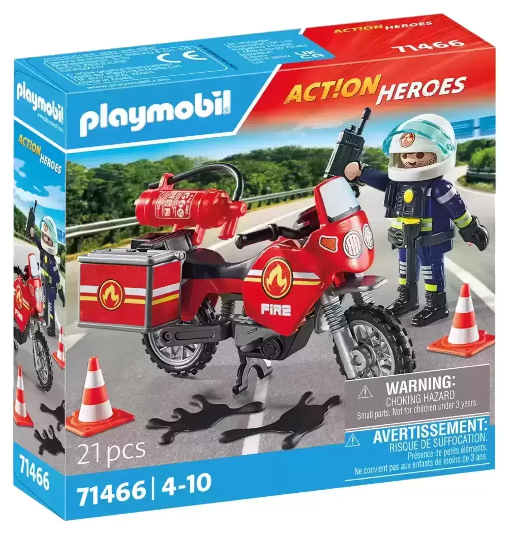 Playmobil Pompier - Pompier et moto