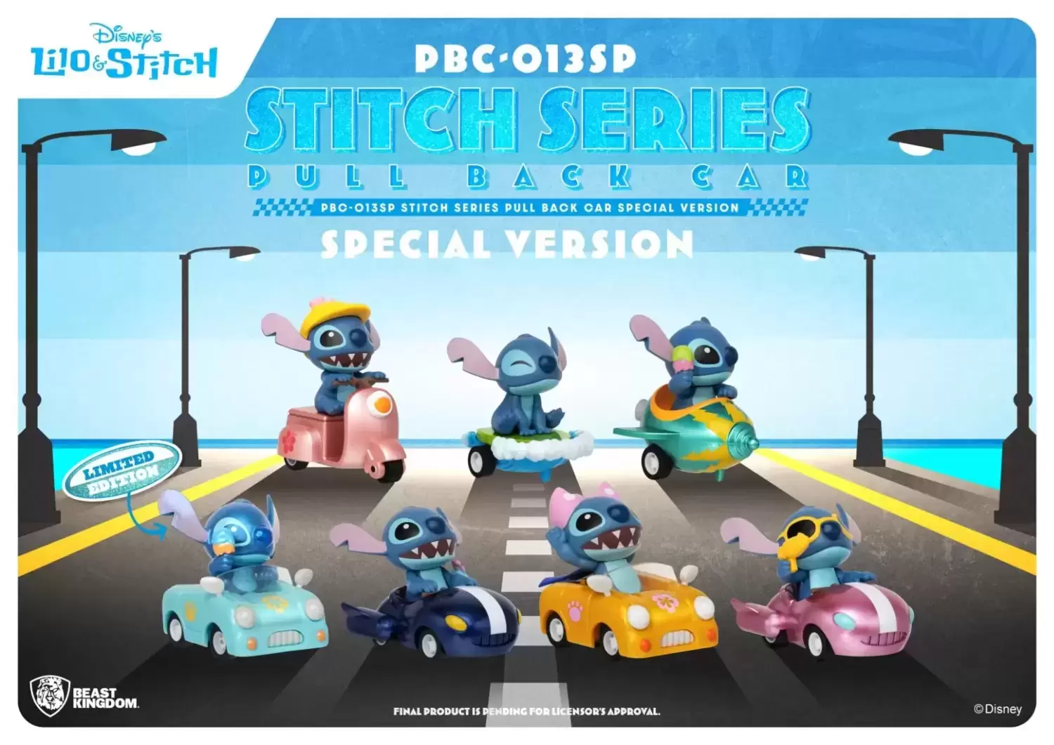 Pull Back Car - Stitch Series Pull Back Car Special Version Blind box Set (6pcs)