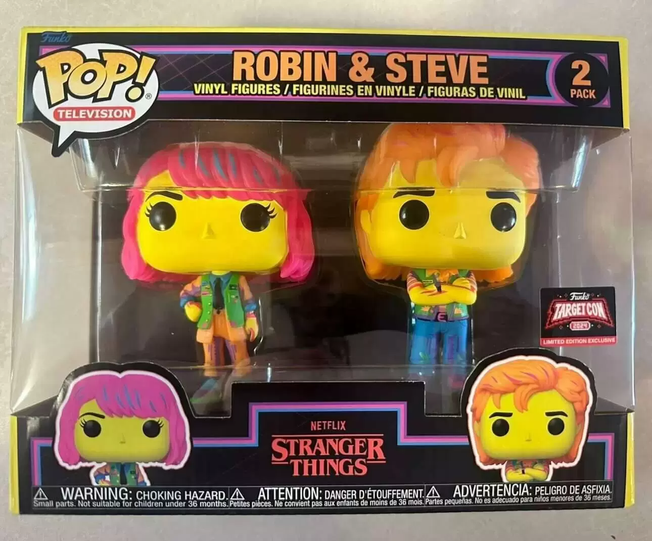 POP! Television - Stranger Things - Robin & Steve Blacklight  2 Pack