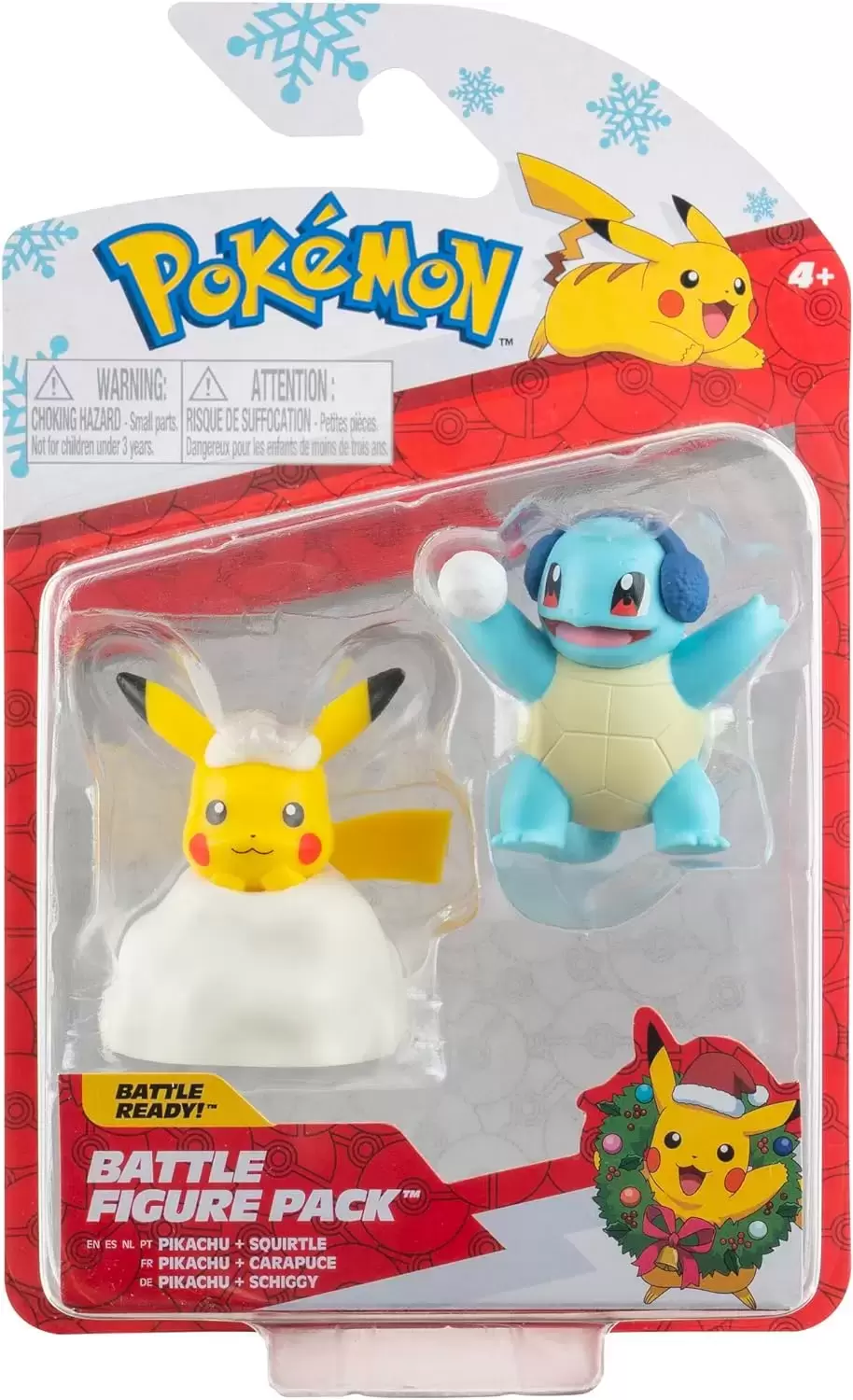 Pokémon Action Figures - Battle Figure Pack - Pikachu & Squirtle (Holiday)