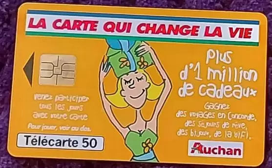 Télécartes - Auchan - orange - T50
