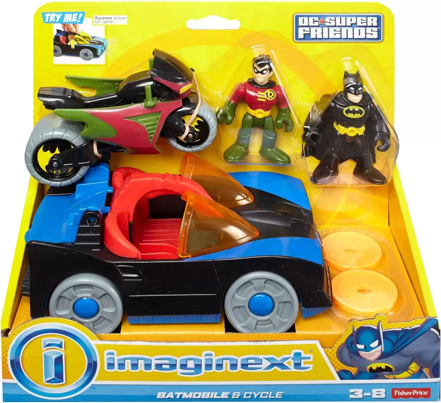 Imaginext DC Super Friends - Batmobile & Cycle