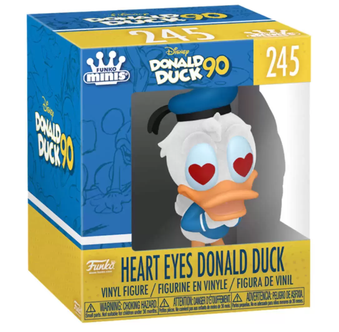 Funko Minis - Donald Duck 90  - Heart Eyes Donald Duck Flocked