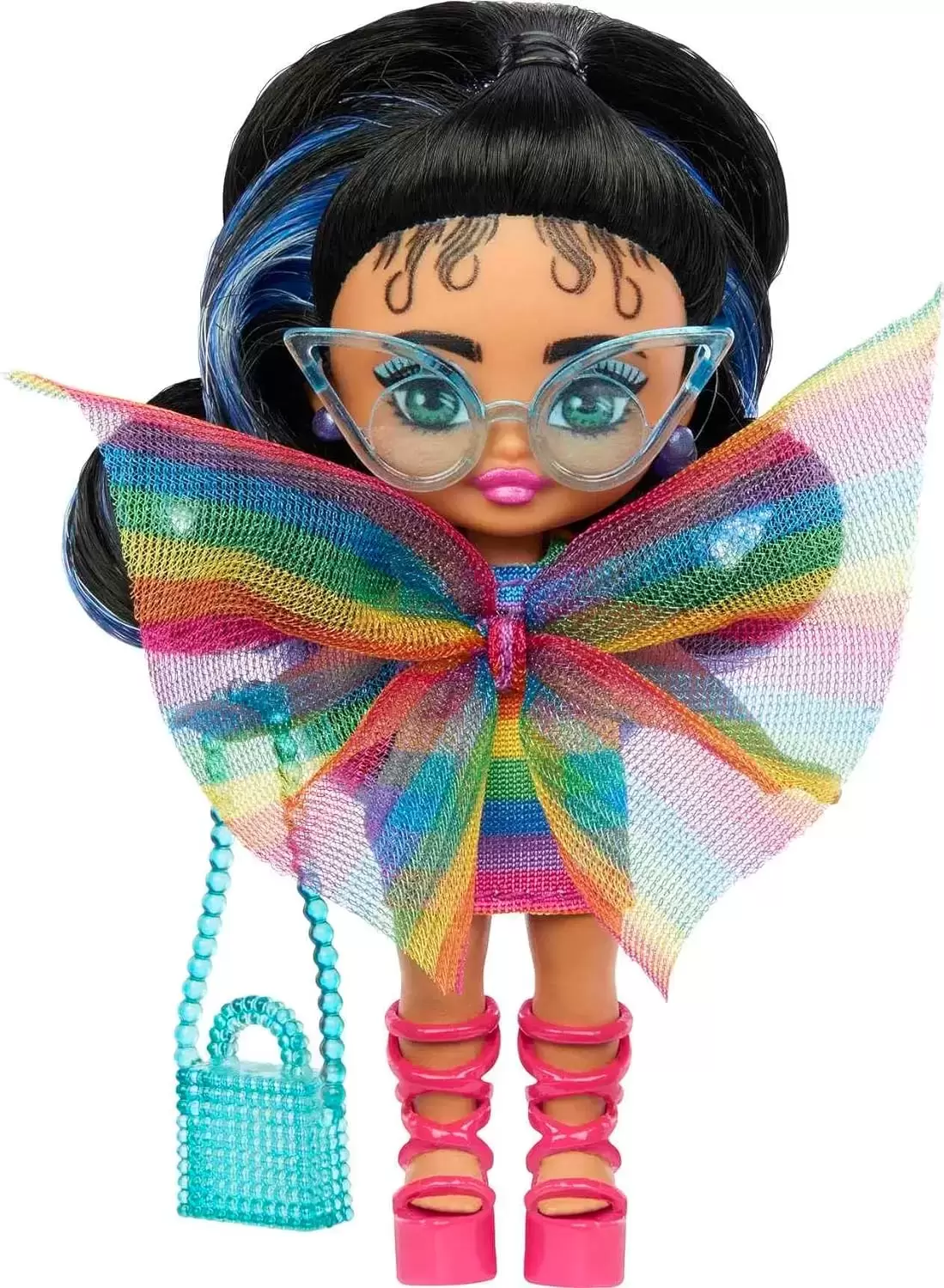 Barbie Extra Dolls & Playsets - Barbie Extra Mini Minis Doll with Rainbow Dress