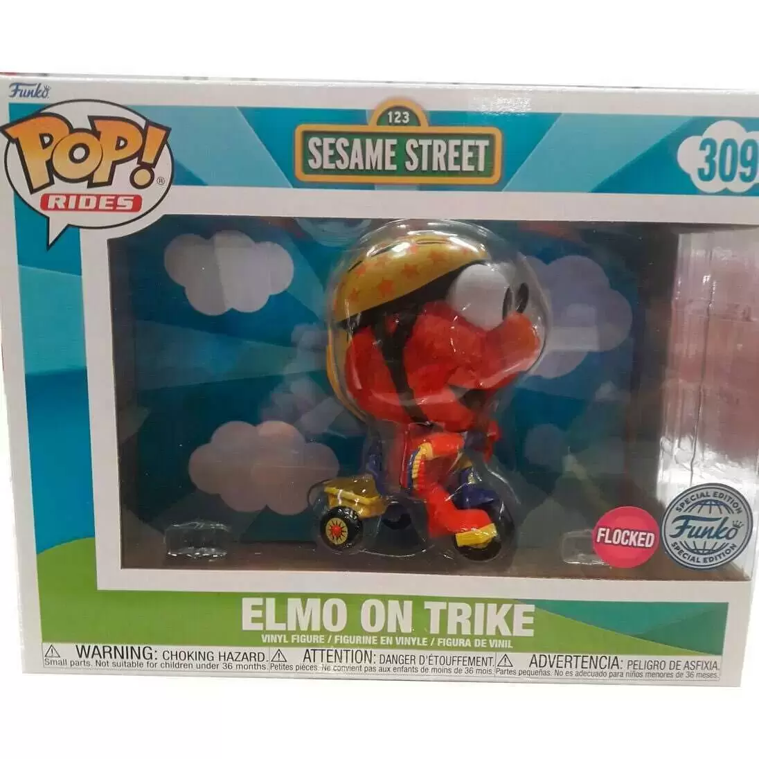 POP! Rides - Sesame Street - Elmo on TRike Flocked
