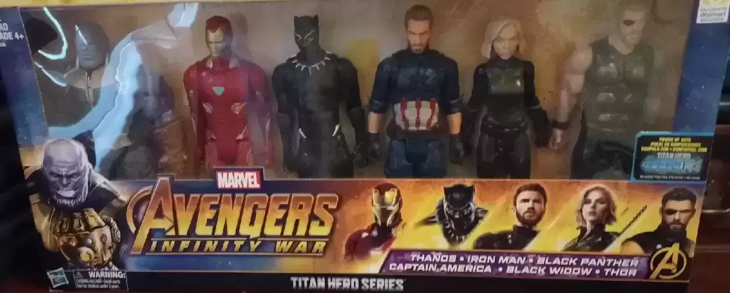 Titan Hero Series - Marvel Avengers Infinity War - Thanos, Iron Man, Black Panther, Captain America, Black Widow & Thor