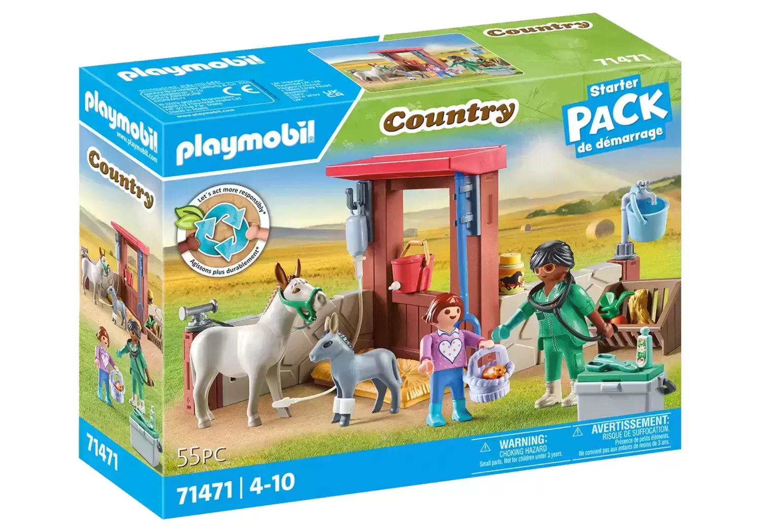 Playmobil Farmers - Veterinary mission with the donkeys