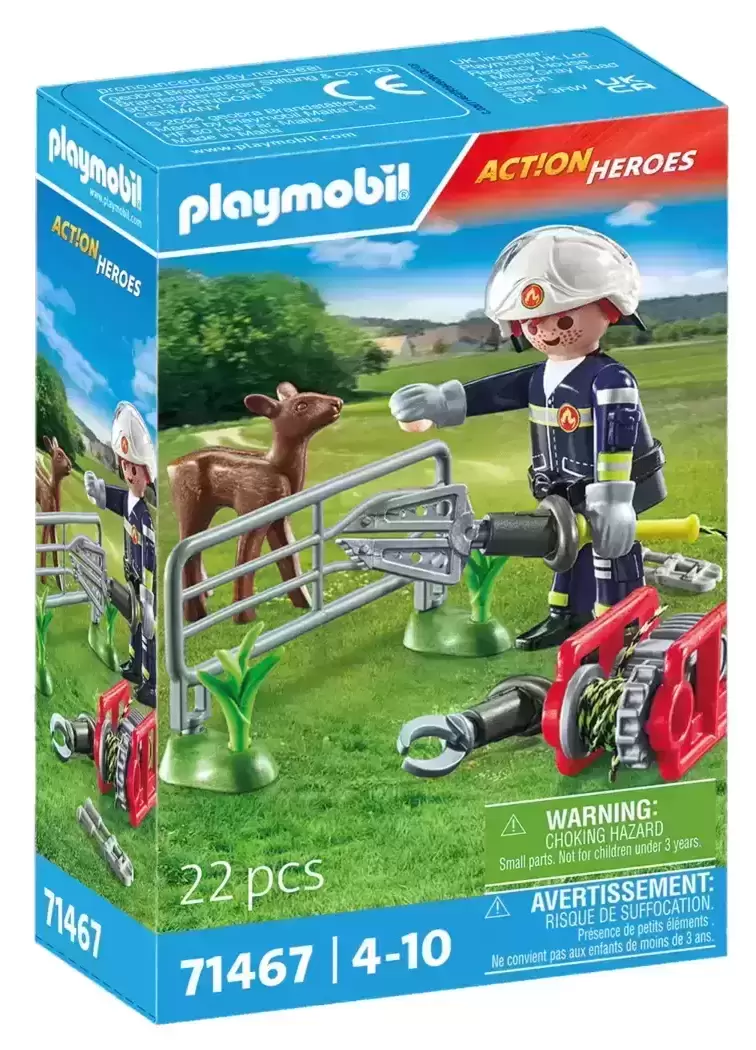 Playmobil Pompier - Pompier avec faon