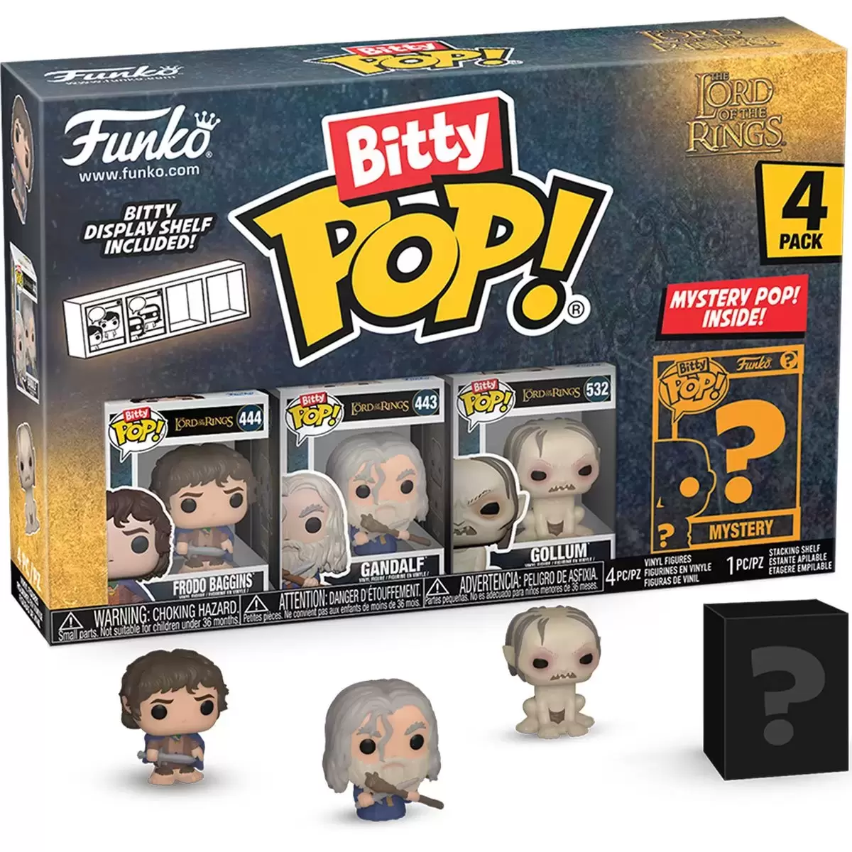 Bitty POP! - Lord of The Rings - Frodo Baggins, Gandalf, Gollum & Mystery