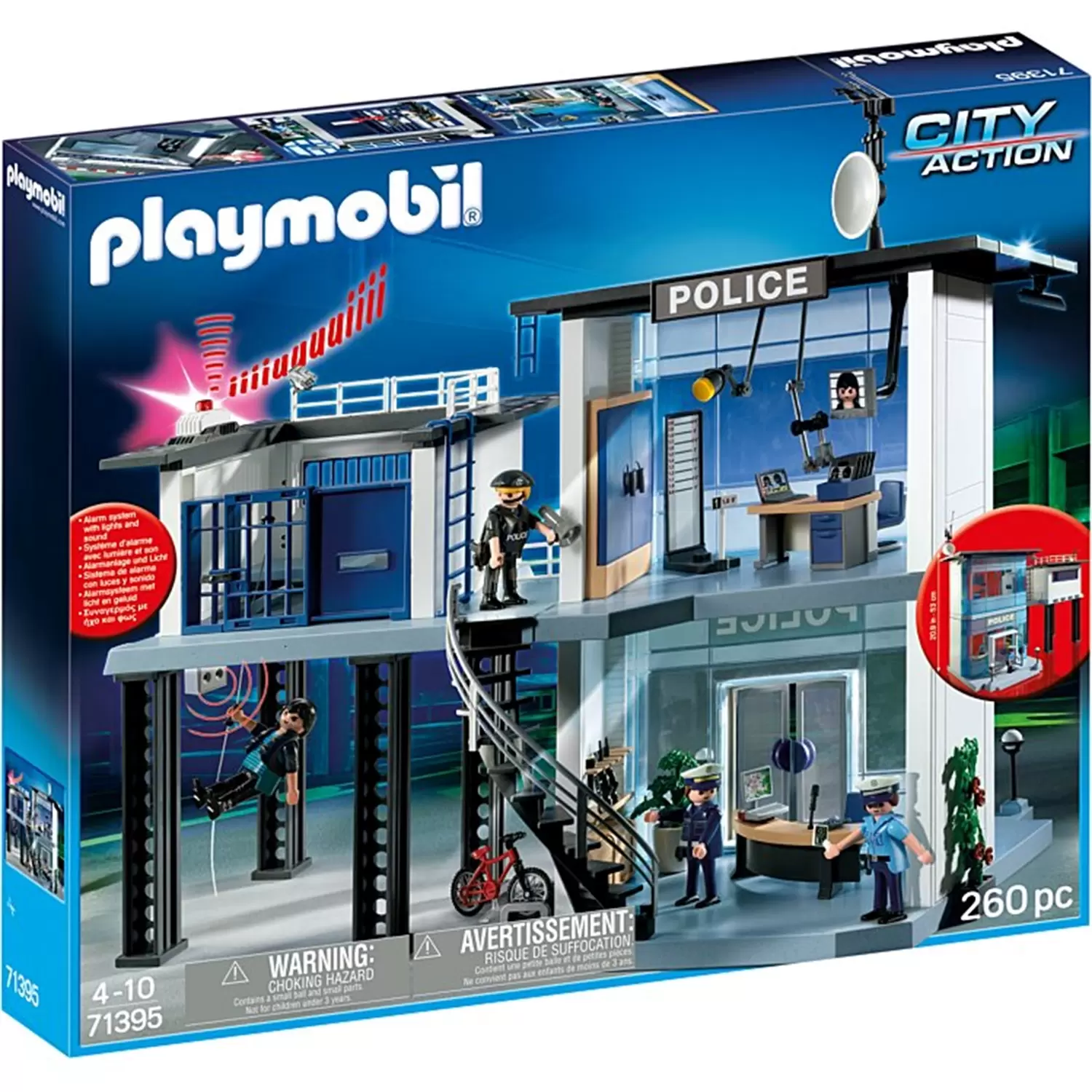 Playmobil Policier - Commissariat de police avec système d\'alarme