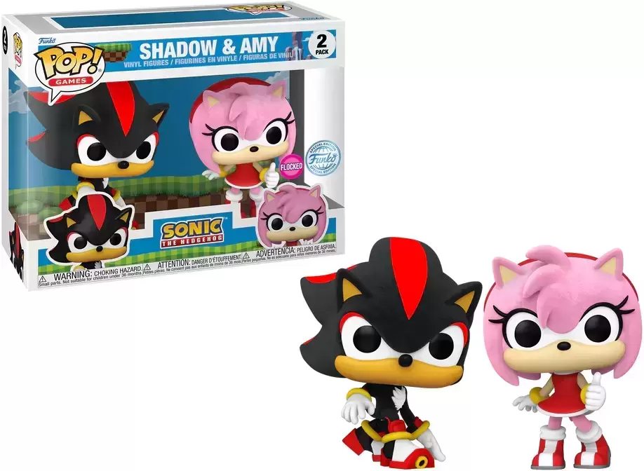POP! Games - Sonic the Hedgehog - Shadow & Amy Flocked 2 Pack