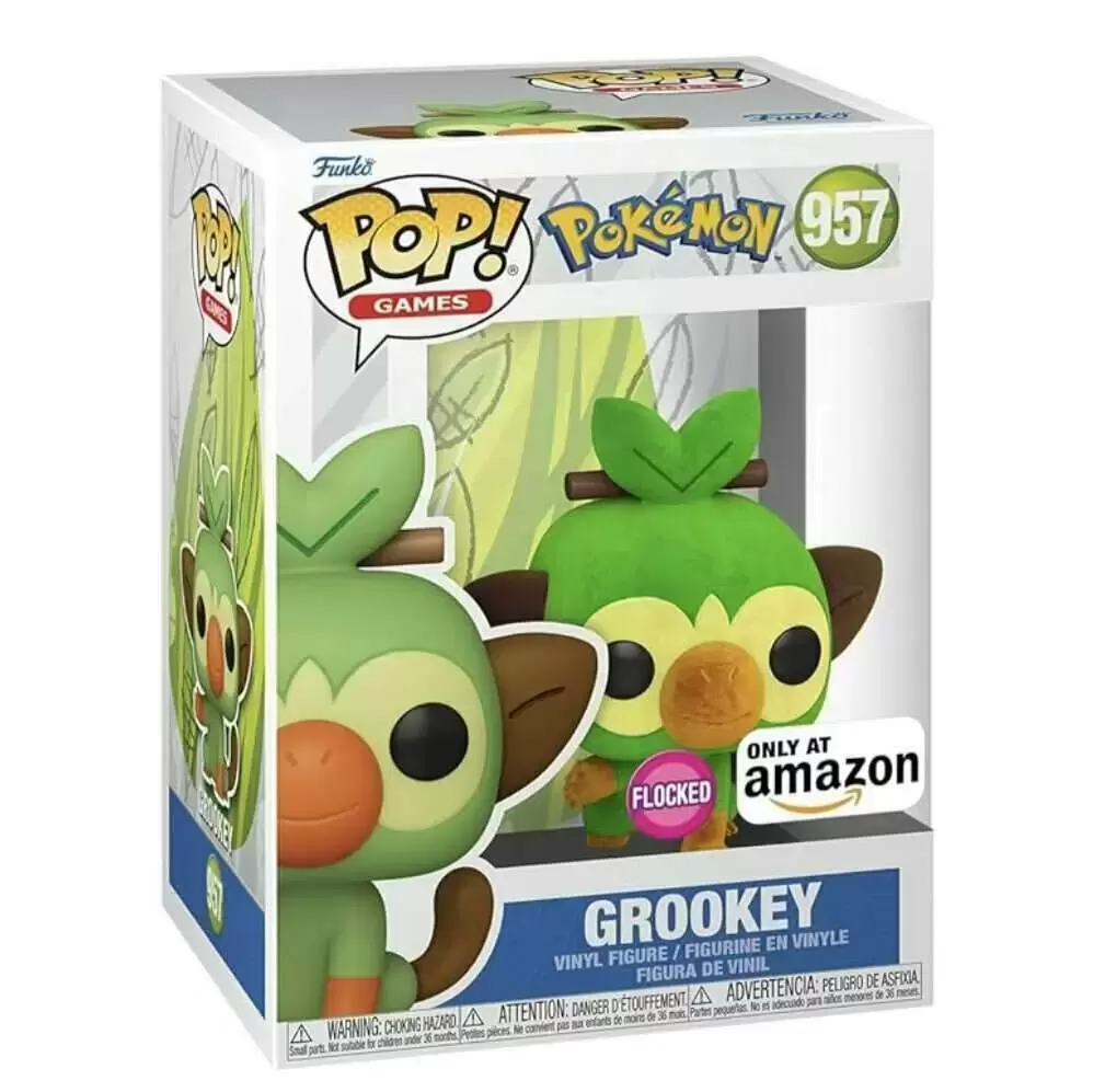 POP! Games - Pokemon - Grookey Flocked