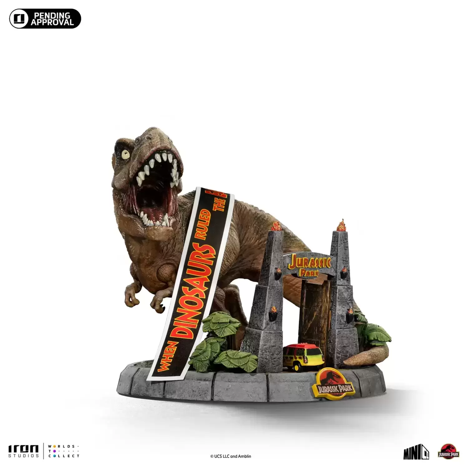 Iron Studios - Jurassic Park - T-Rex Illusion Deluxe Minico - Commemorative Diorama (5.8 )