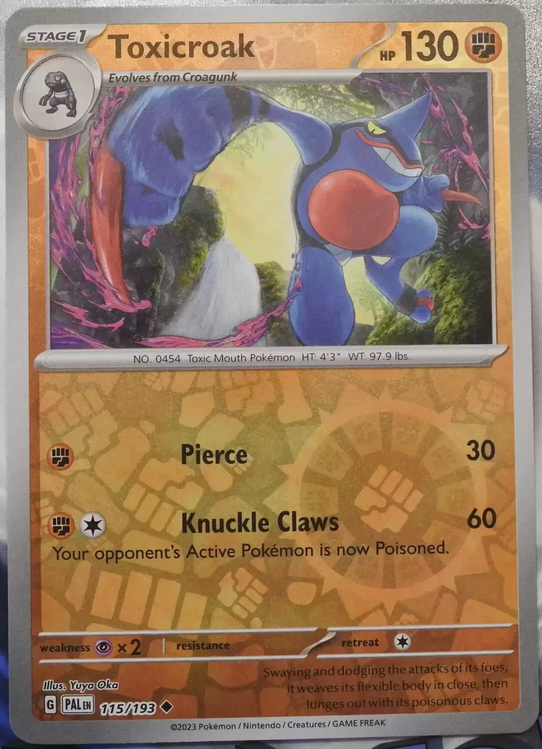 Paldea Evolved - PALEN - Toxicroak Reverse