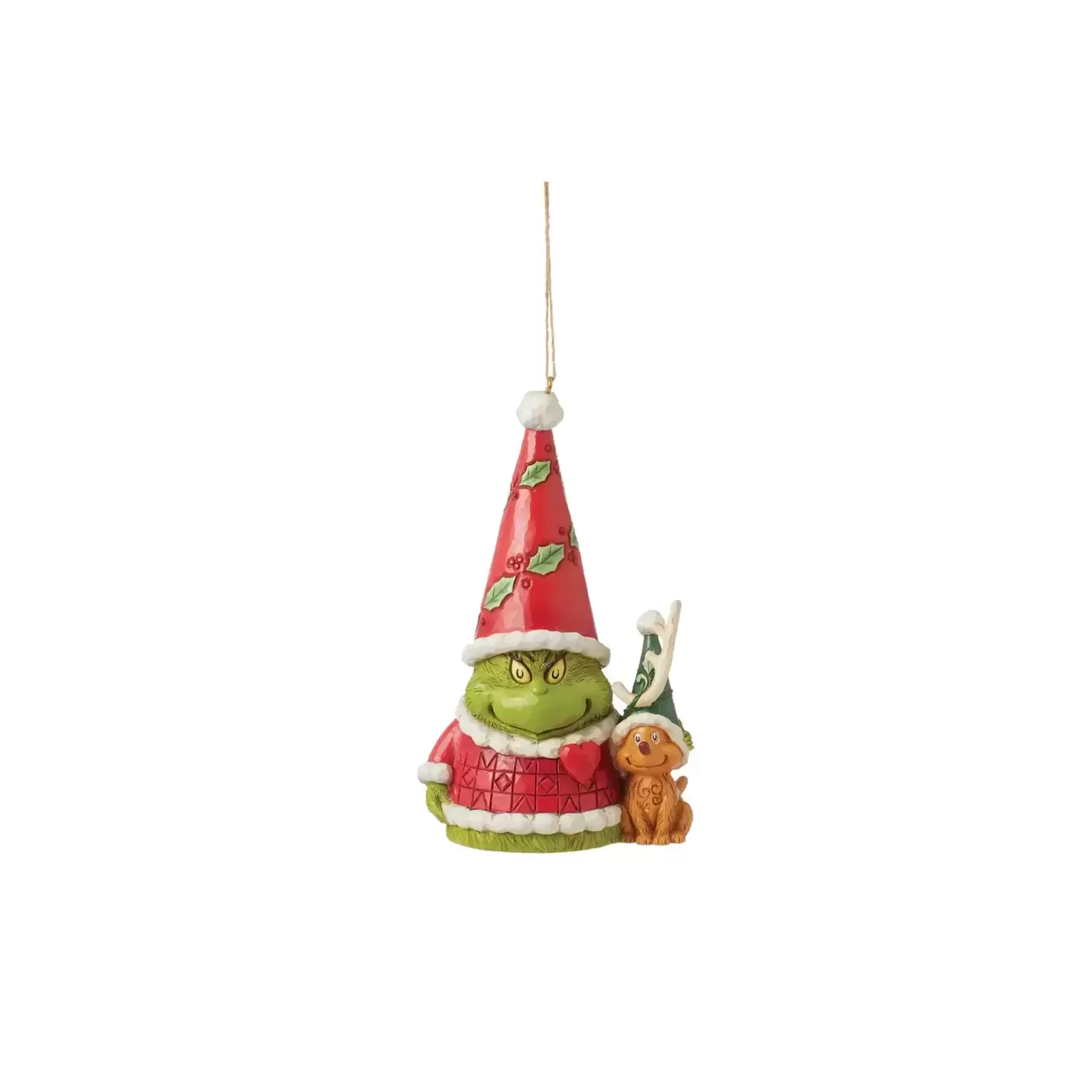 Dr Seuss by Jim Shore - Grinch Gnome with Max - Ornament