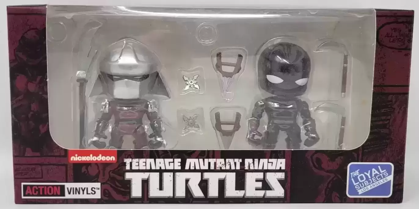 Teenage Mutant Ninja Turtles Wave 1 - Shredder & Foot Soldier 2 Pack - Metallic Exclusive