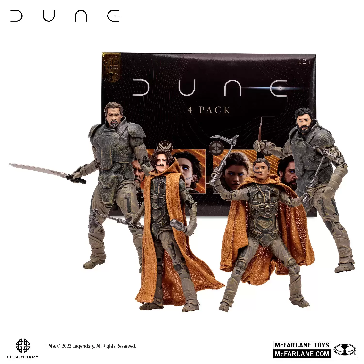 McFarlane - Dune - Dune: Part 2 - Gurney Halleck, Paul Atreides, Chani & Stilgar (Gold Label) 4 Pack