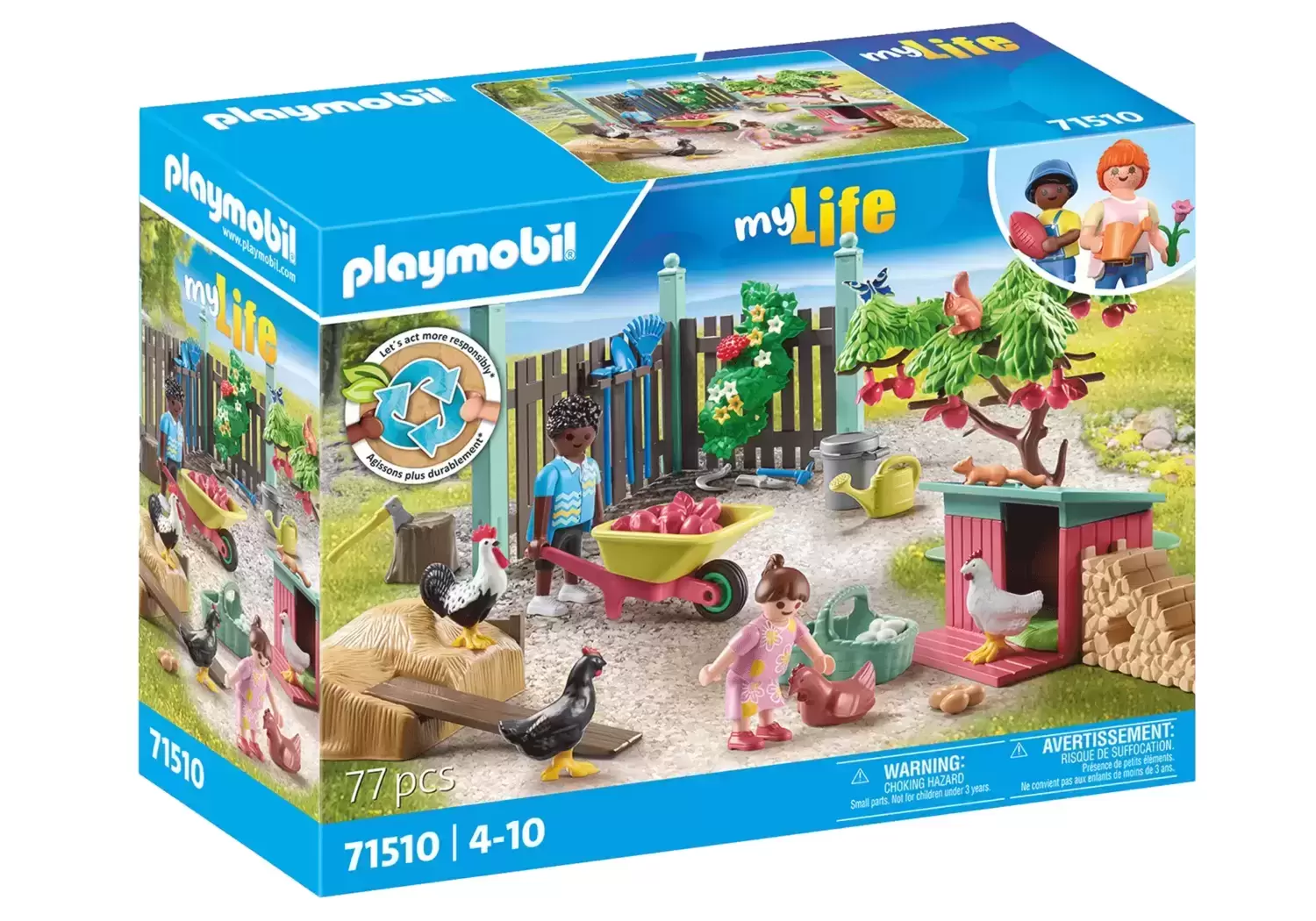 Playmobil Farmers - Little chicken farm in the Tiny House garden