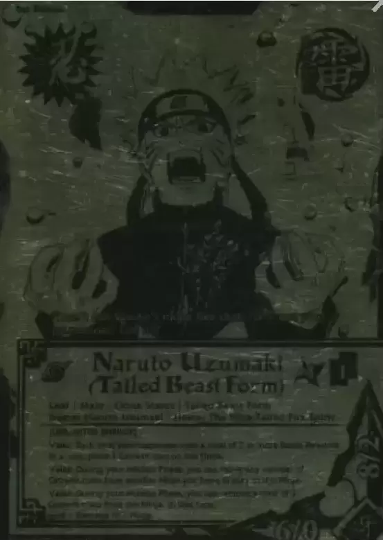 Carte Naruto Série 16 Broken Promise - Naruto Uzumaki ( Tailed Beast Form ) Gold
