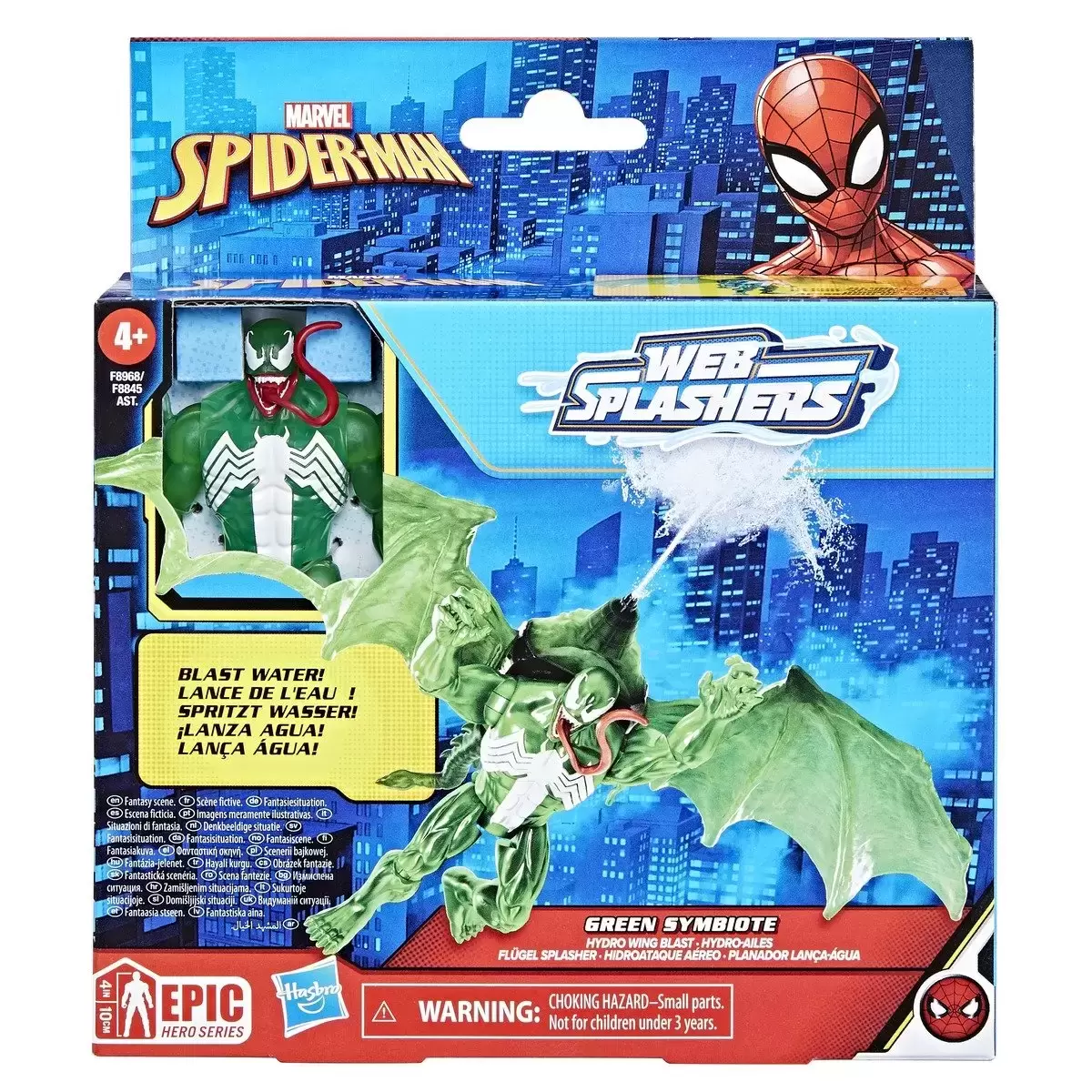 Spiderman Epic Hero Series - Green Symbiote - Hydro Wing Blast (Web Splashers)