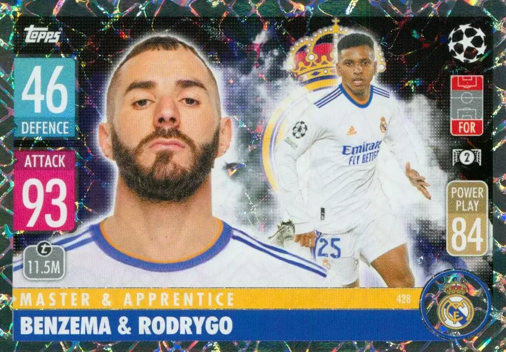 Match Attax - UEFA Champions League 2021/2022 - Karim Benzema & Rodrygo - Real Madrid CF