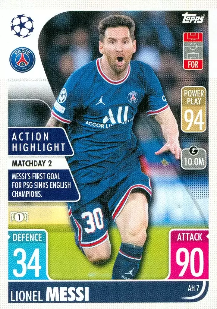 Match Attax - UEFA Champions League 2021/2022 - Lionel Messi (Extra)