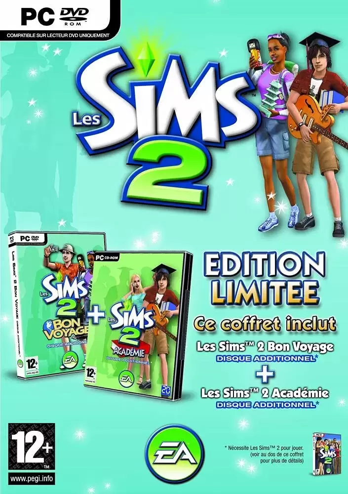 PC Games - Les Sims 2 Bon Voyage + Les Sims 2 Académie Edition Limitée