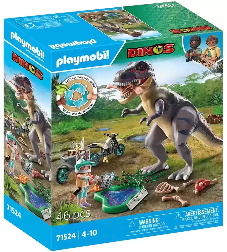 Playmobil dinosaures - T-Rex trace path