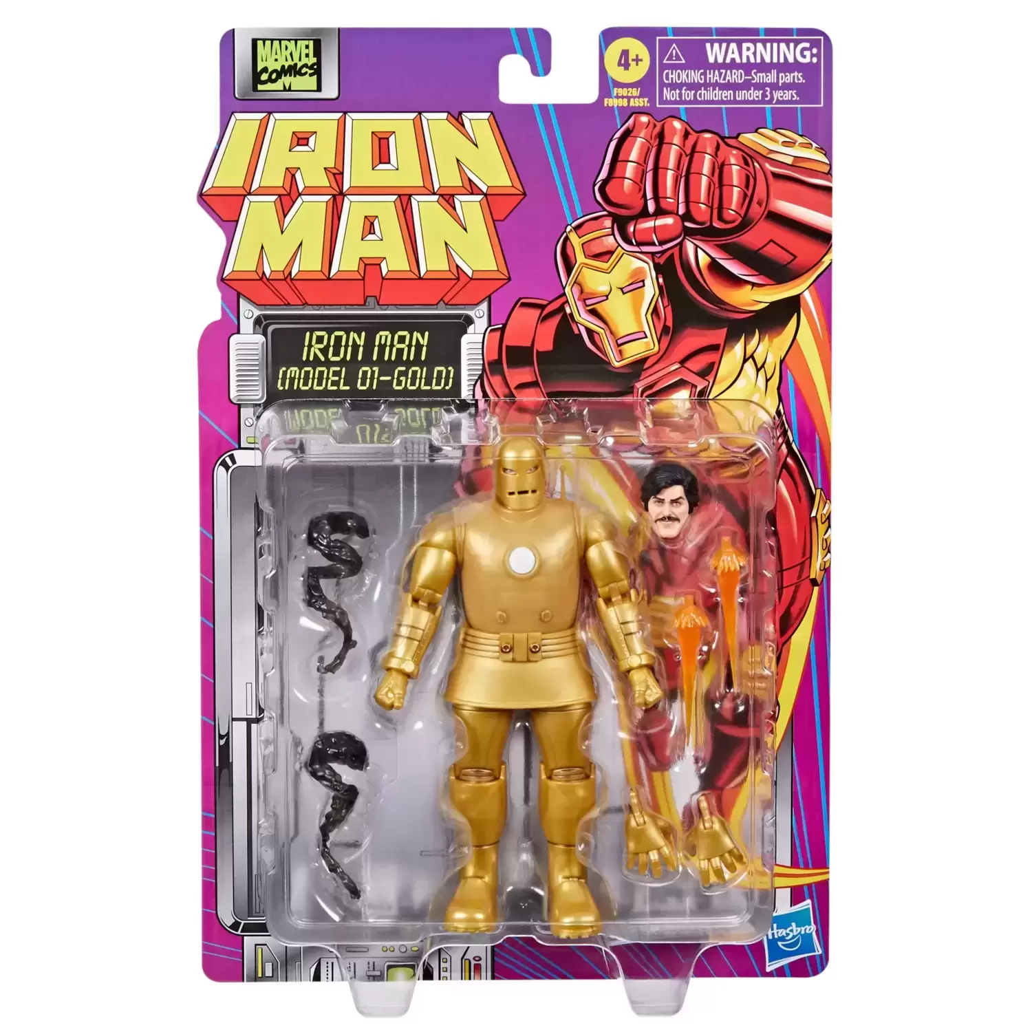 Marvel Legends 6 inch Retro Collection - Iron Man (Model 01 - Gold)