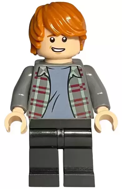 Lego Harry Potter Minifigures - Ron Weasley - Plaid Shirt, Black Legs