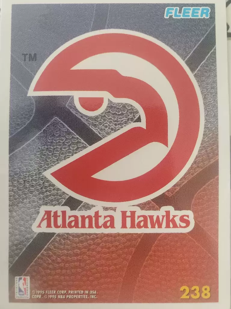 Fleer 94-95 / NBA European 1994-1995 - Atlanta Hawks Logo