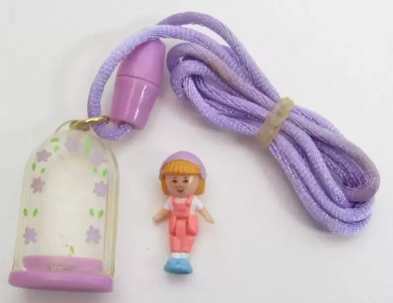 Polly Pocket (1989 - 1998) - Midge Pink Dress in Necklace Purple Base Purple Cord