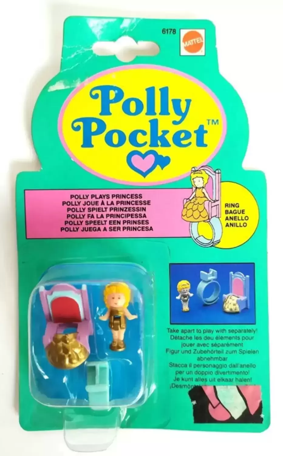Polly Pocket Bluebird (vintage) - Polly on a throne