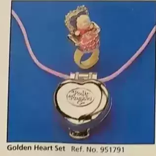 Polly Pocket Bluebird (vintage) - Polly\'s Golden Heart Set