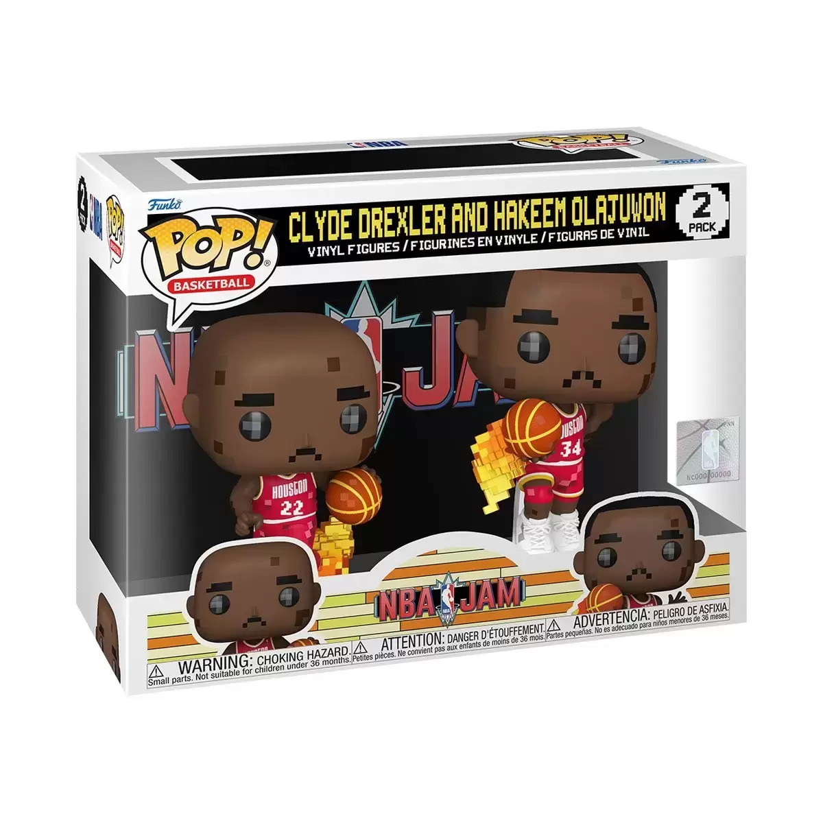 POP! Sports/Basketball - NBA Jam - Clyde Drexler And Hakeem Olajuwon 2 Pack
